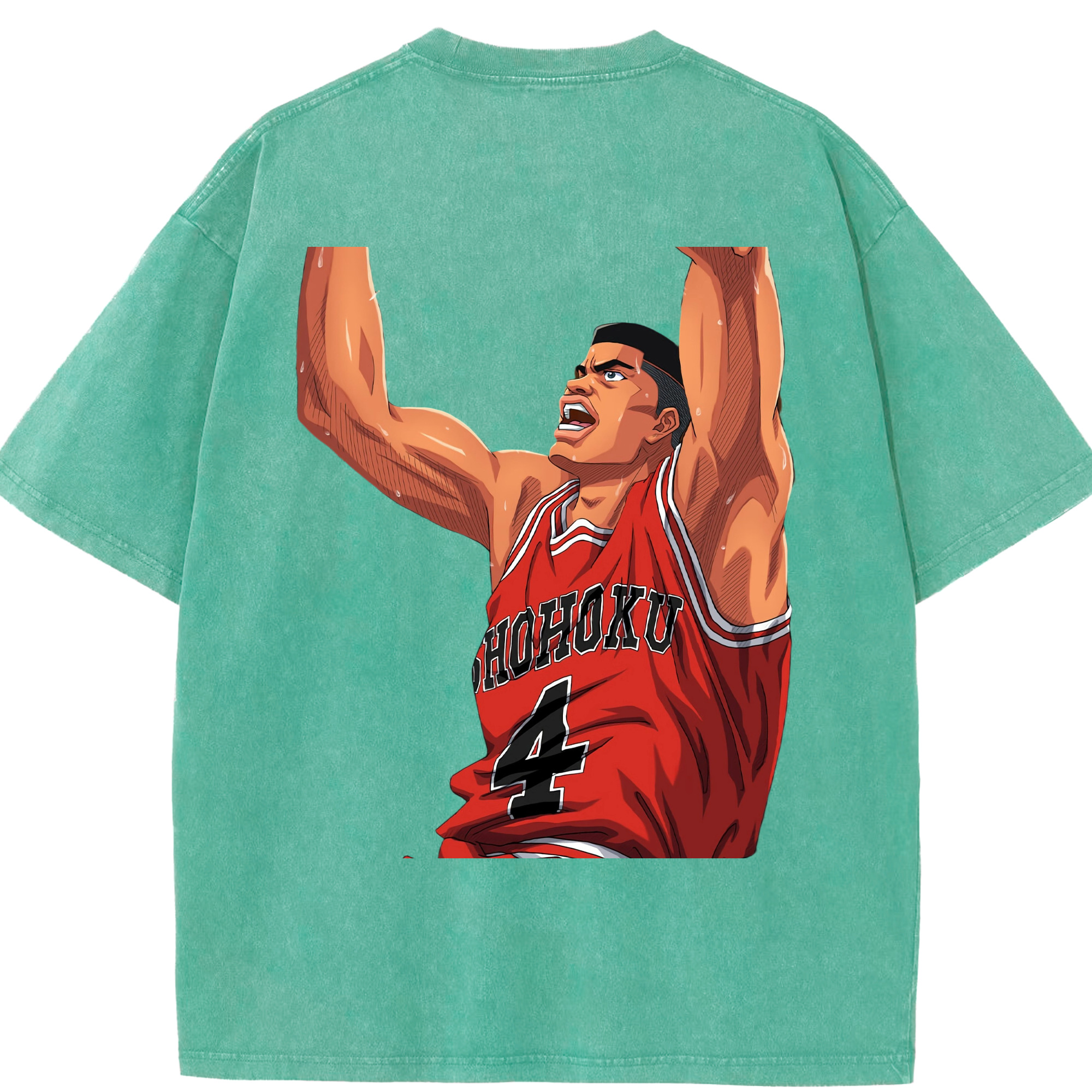 （画像用） SLAM DUNK／スラムダンク 綿100% ヴィンテージ風 半袖Tシャツ（背面プリント）